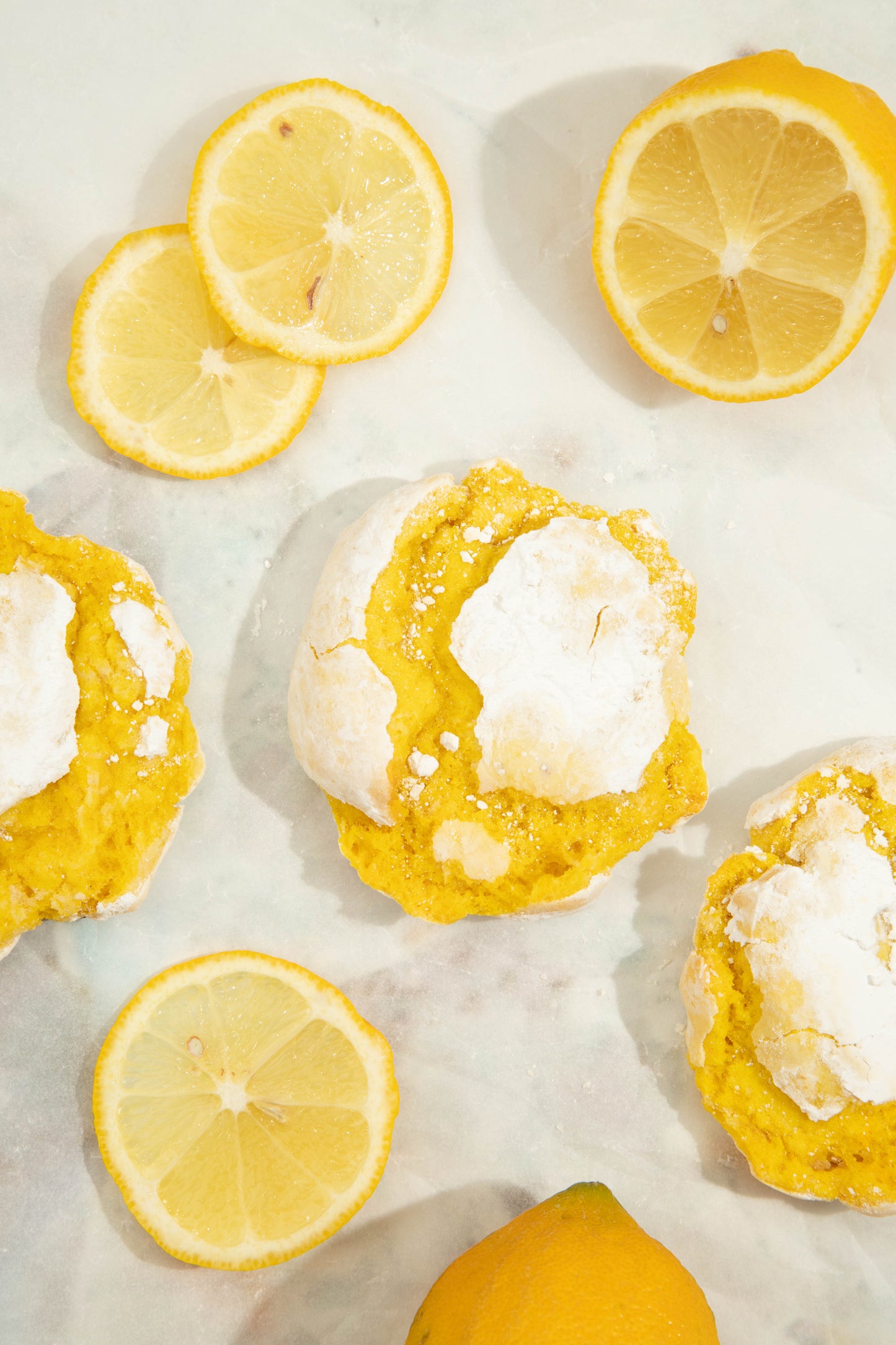 Ray of Sunshine Lemon Crinkle Cookies: Half Dozen