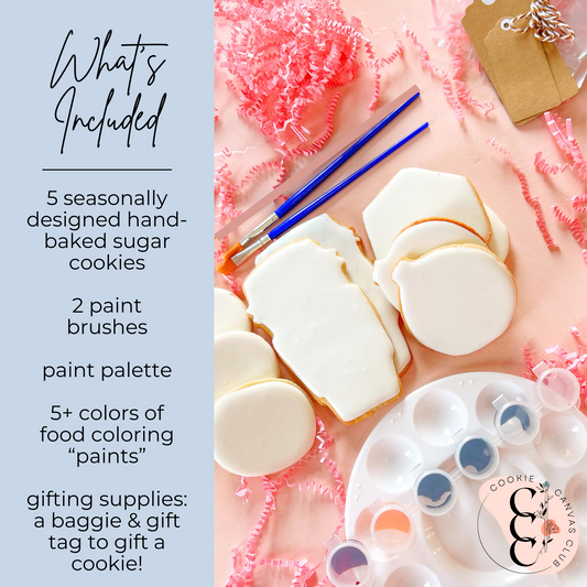 Cookie Canvas Club Watercolor Cookie Painting Kit